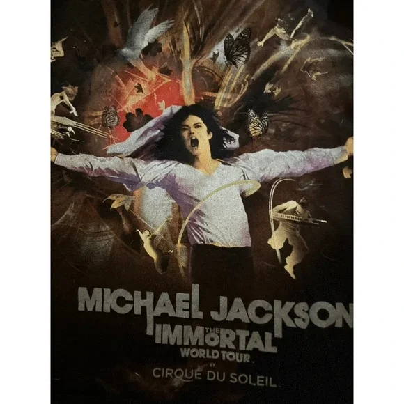Michael Jackson Immortal World Tour Cirque du Soleil‎ Black T-Shirt - Picture 2 of 5